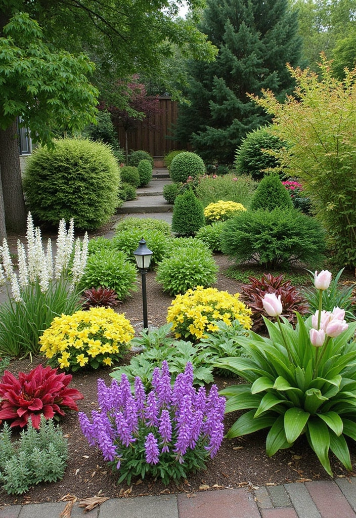 29 Inspiring Small Garden Layouts You’ll Love - 29. Seasonal Color Schemes