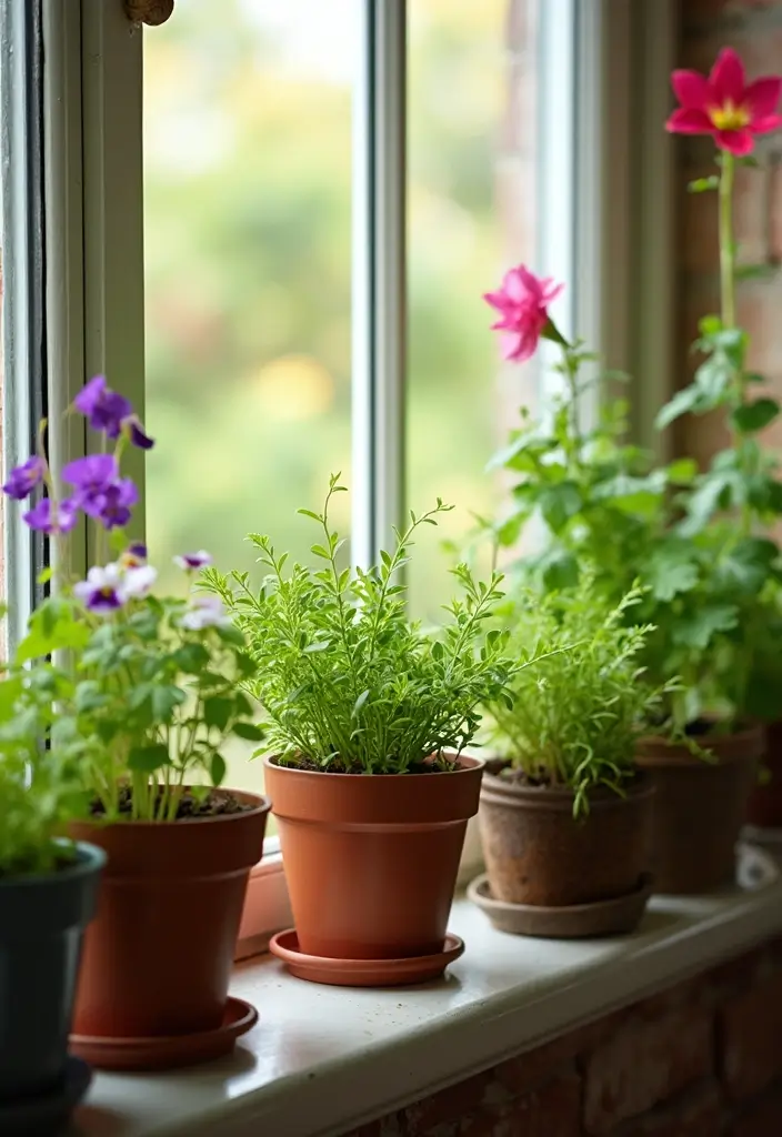 29 Inspiring Small Garden Layouts You’ll Love - 5. Window Sill Gardens