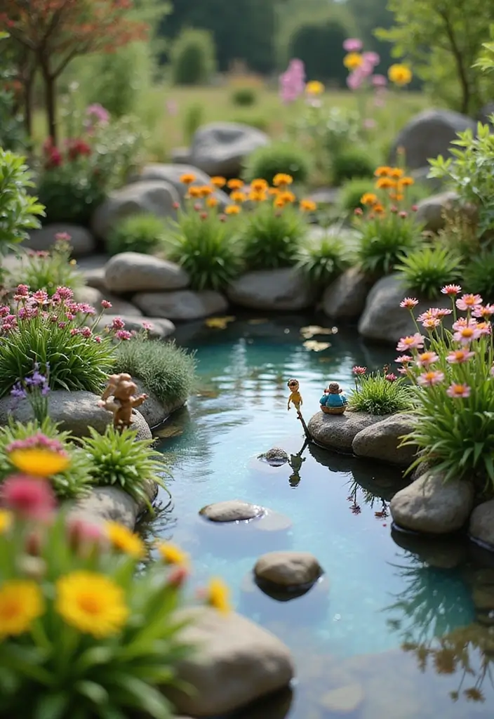 29 Magical Fairy Garden Ideas to Bring Fantasy to Life - 10. Fairy Garden Pond