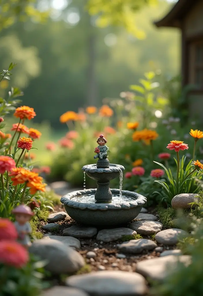 29 Magical Fairy Garden Ideas to Bring Fantasy to Life - 20. Fairy Garden Fountains
