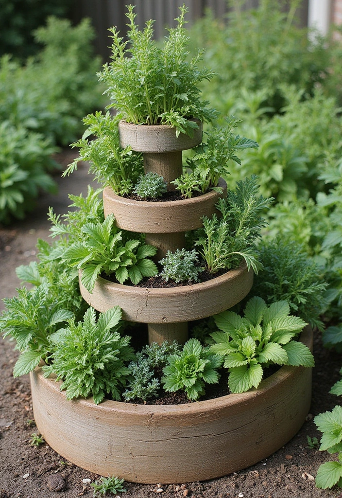 29 Outdoor Garden Ideas for Every Season - 8. Herb Spiral for Space Efficiency