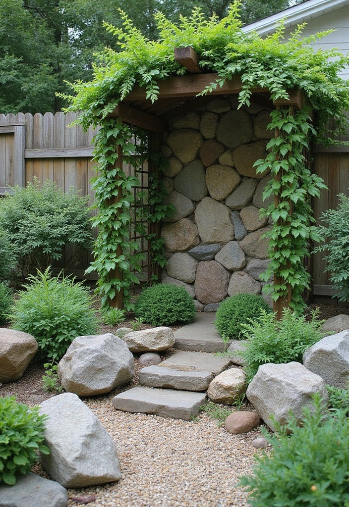 29 Rock Garden Landscaping Tips for a Natural Look - 11. Implement Vertical Gardening