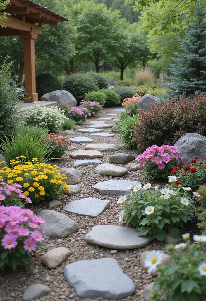 29 Rock Garden Landscaping Tips for a Natural Look - 12. Choose a Cohesive Color Palette
