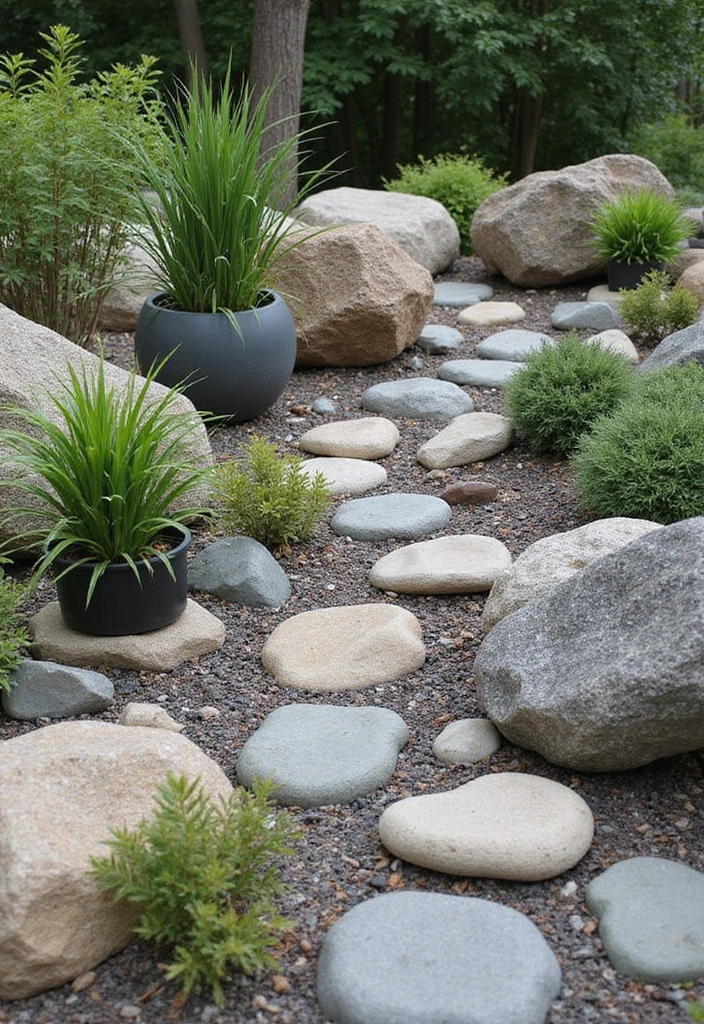 29 Rock Garden Landscaping Tips for a Natural Look - 25. Utilize Containers