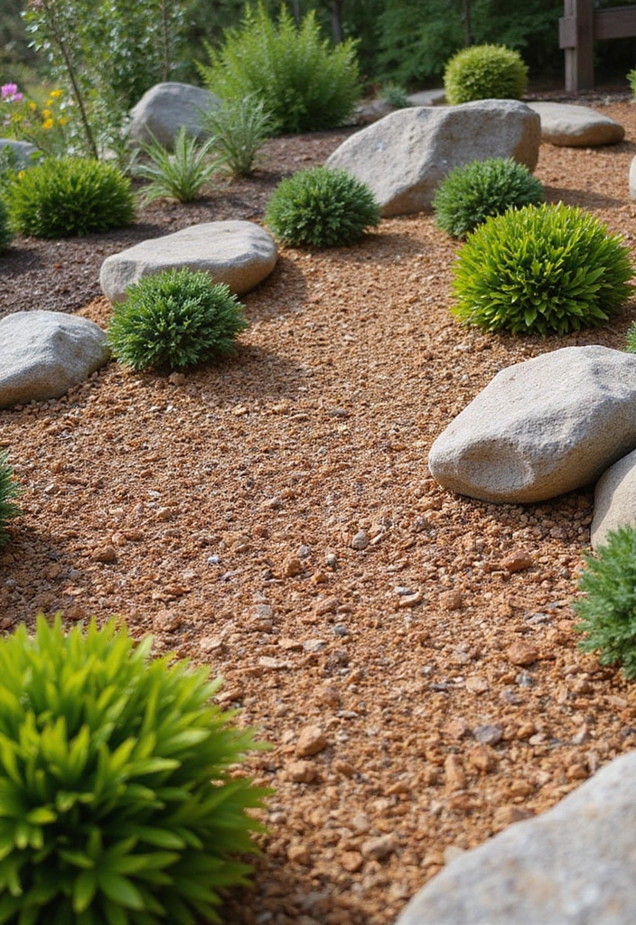 29 Rock Garden Landscaping Tips for a Natural Look - 7. Add Natural Mulch