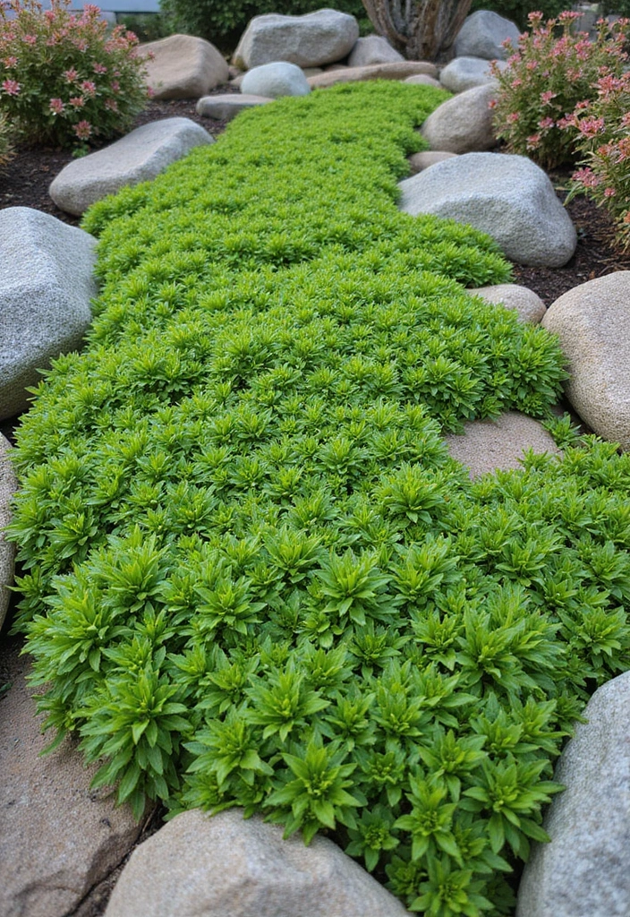 29 Rock Garden Landscaping Tips for a Natural Look - 8. Use Ground Cover Plants