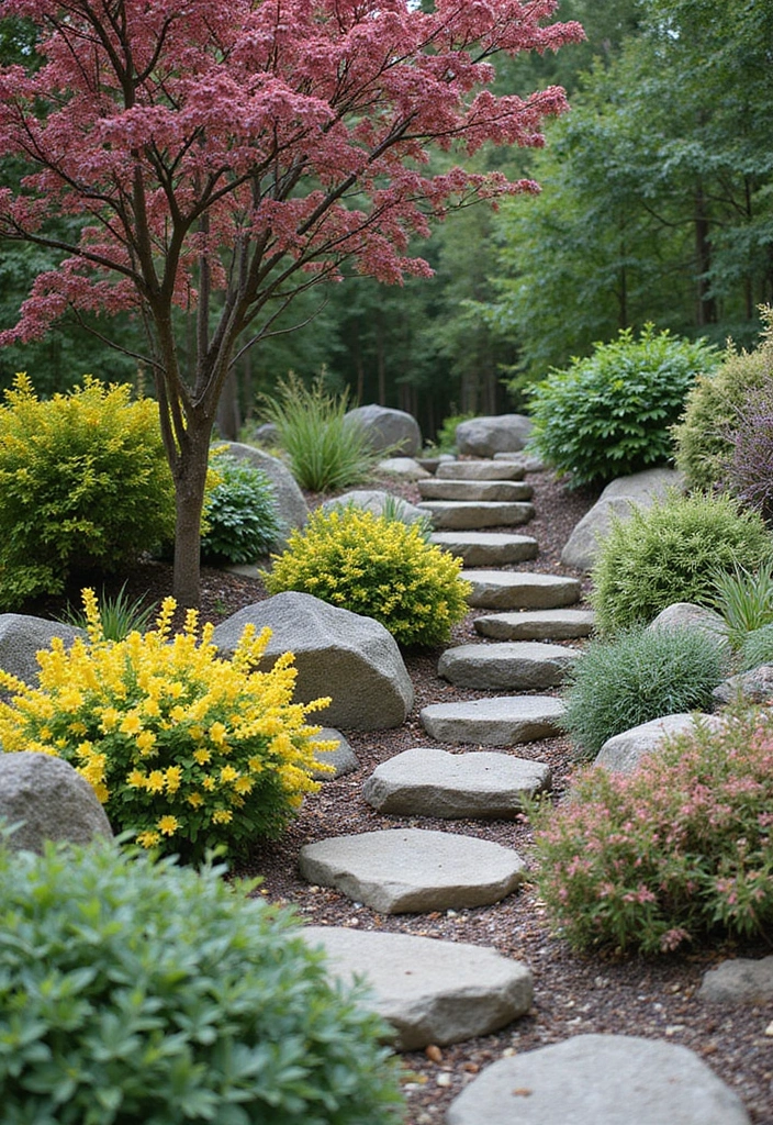 29 Rock Garden Landscaping Tips for a Natural Look - 9. Consider Seasonal Interest