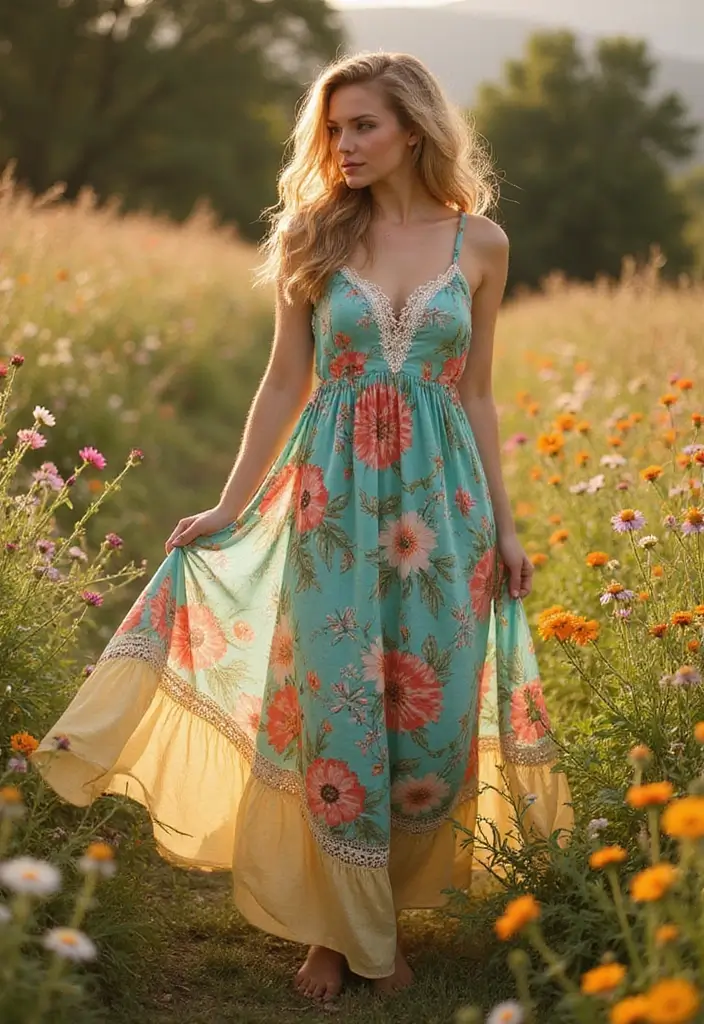 29 Stylish Garden Party Dress Ideas for Every Occasion - 1. Bohemian Maxi Dress