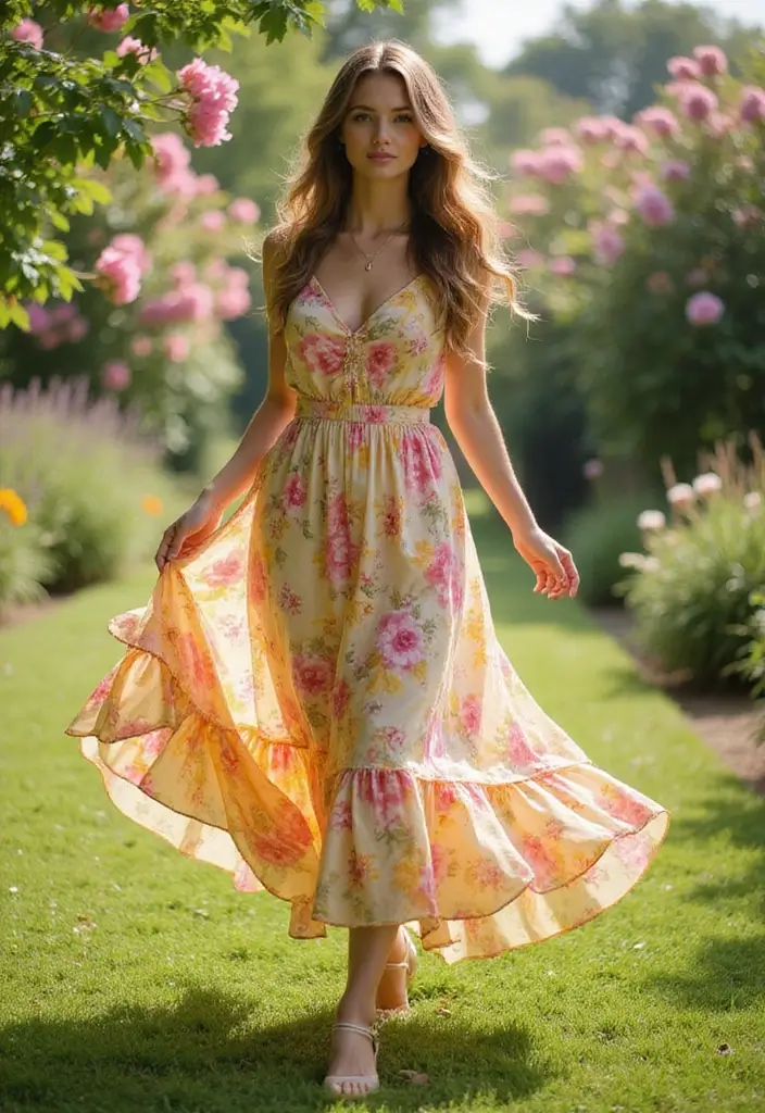 29 Stylish Garden Party Dress Ideas for Every Occasion - 10. Ruffled Hem Dress