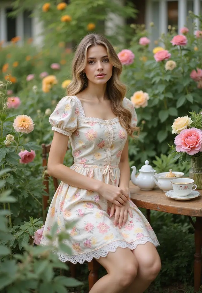 29 Stylish Garden Party Dress Ideas for Every Occasion - 3. Vintage Tea Dress