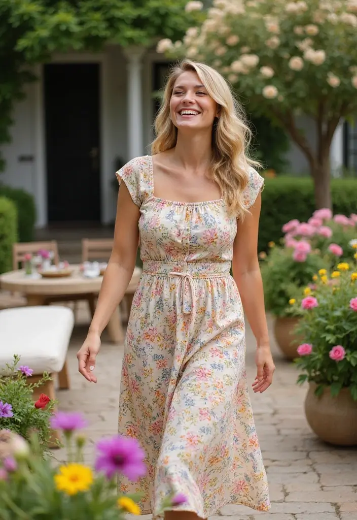 29 Stylish Garden Party Dress Ideas for Every Occasion - 4. Chic Midi Dress