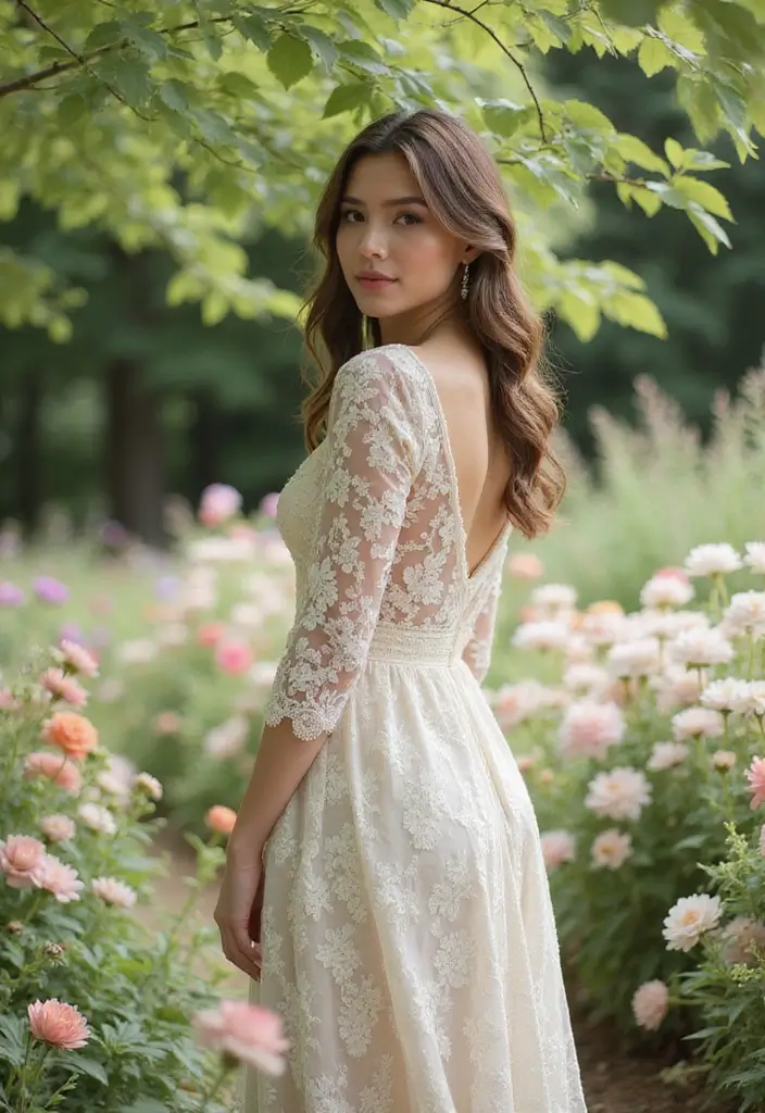 29 Stylish Garden Party Dress Ideas for Every Occasion - 7. Elegant Lace Dress