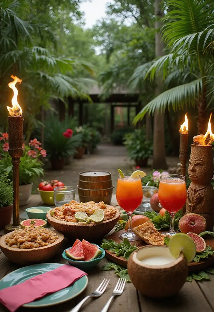 29 Summer Garden Party Themes to Inspire Your Next Outdoor Gathering - 1. Tropical Paradise