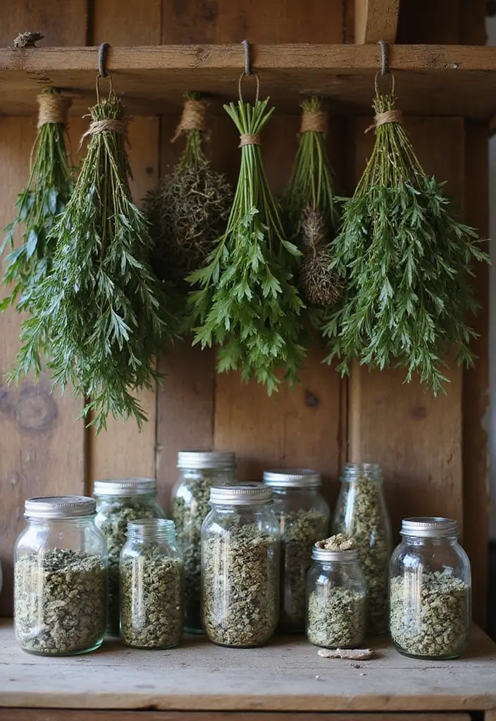 29 Unique Secret Garden Ideas to Create Your Own Hidden Oasis - 26. Herb Drying Station: Preserve Your Harvest