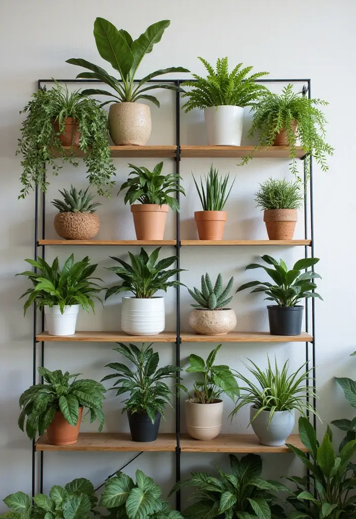 29 Unique Secret Garden Ideas to Create Your Own Hidden Oasis - 6. Plant Shelves: A Green Display