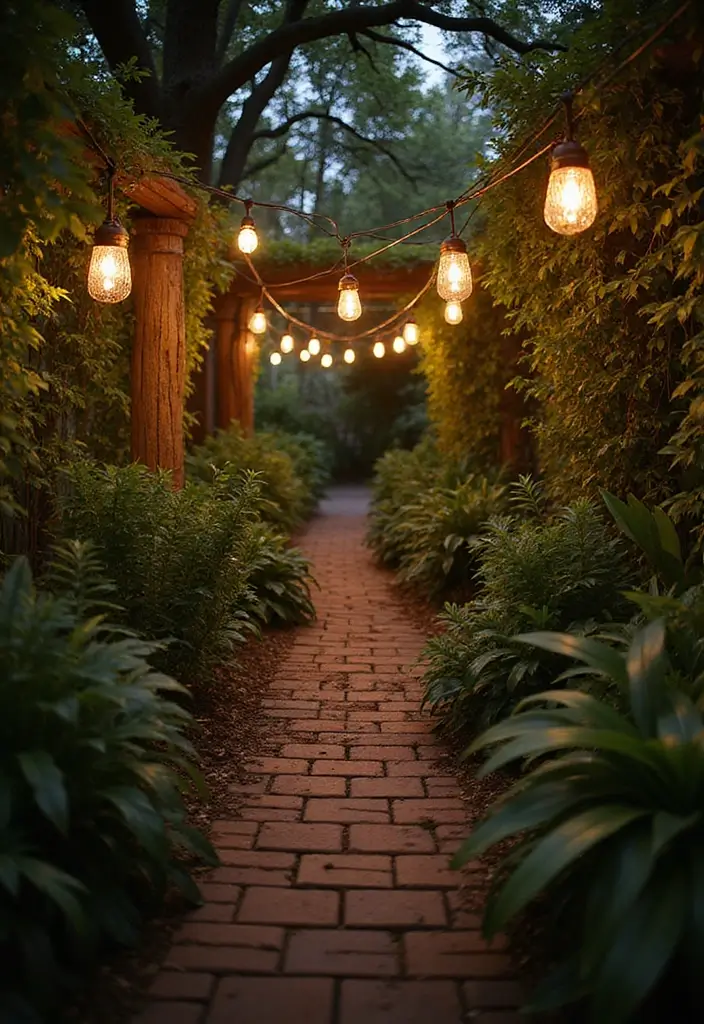 29 Unique Secret Garden Ideas to Create Your Own Hidden Oasis - 9. Mood Lighting: Enhance the Ambiance
