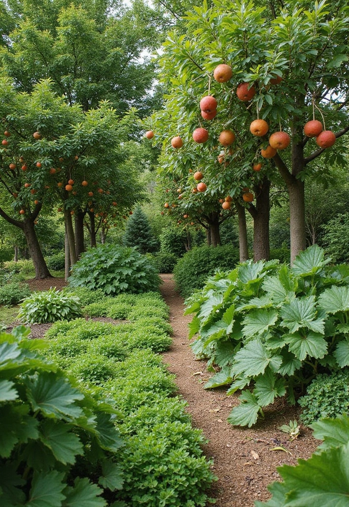 29 Vegetable Garden Design Ideas for a Bountiful Harvest - 12. Fruit Tree Integration
