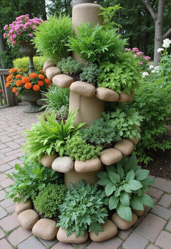 29 Vegetable Garden Design Ideas for a Bountiful Harvest - 3. Herb Spiral Garden