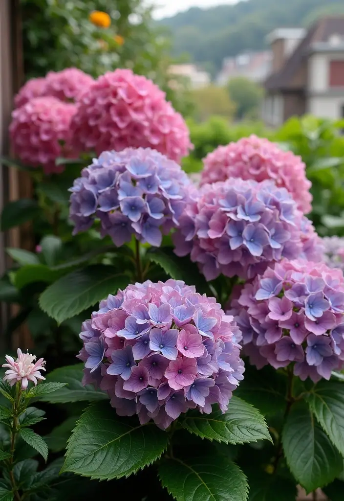 30 Balcony Garden Ideas for Urban Green Living - 28. Hydrangeas for Drama