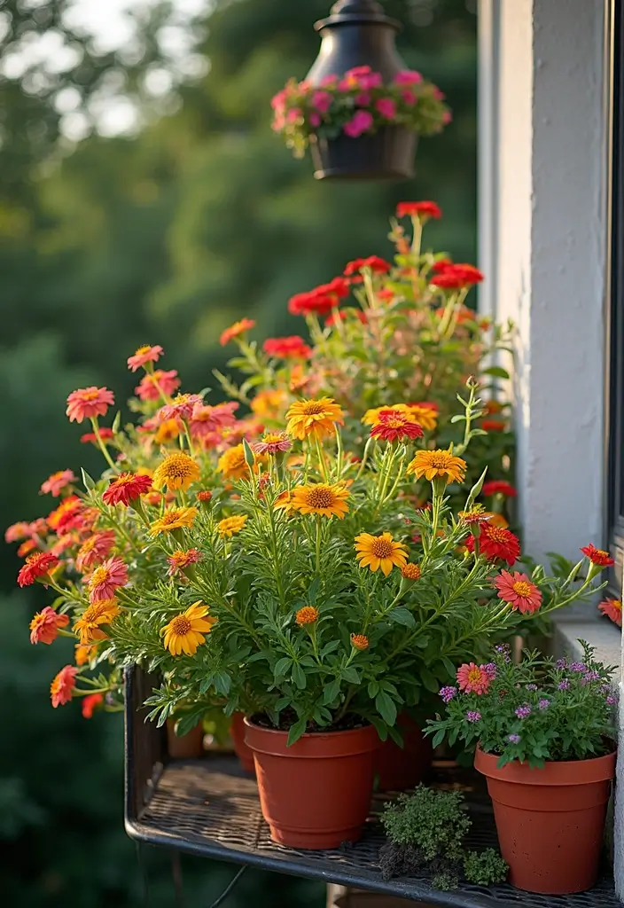 30 Balcony Garden Ideas for Urban Green Living - 30. Seasonal Color Changes