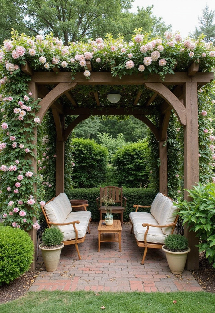 30 Beautiful Garden Pergola Ideas to Transform Your Backyard - 19. Classic A-frame Pergola