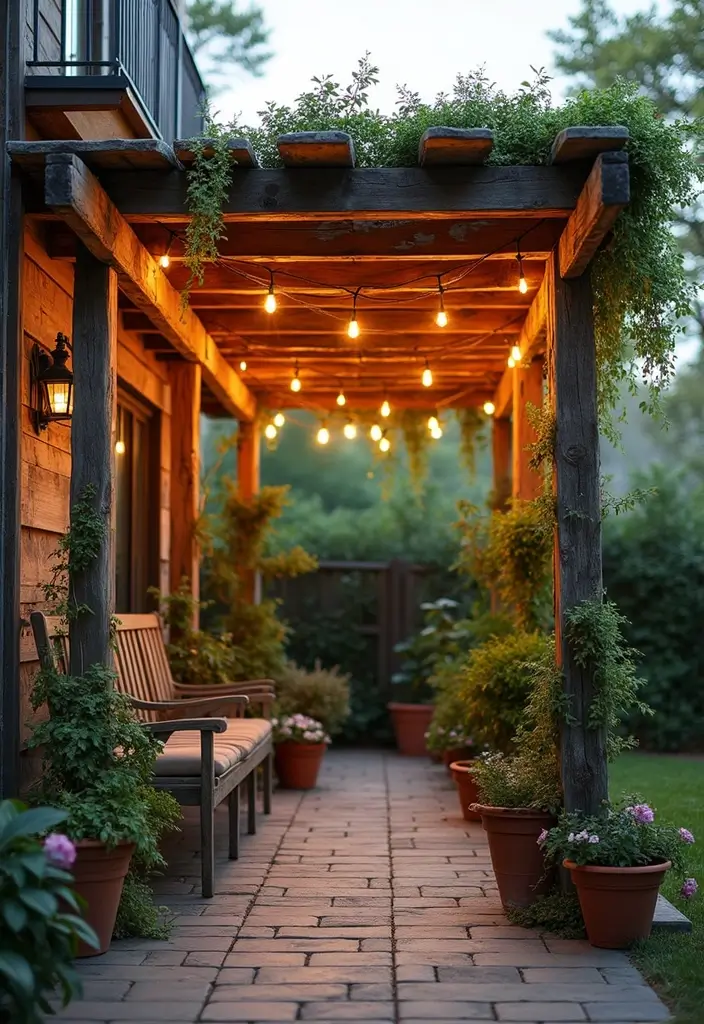 30 Beautiful Garden Pergola Ideas to Transform Your Backyard - 2. DIY Reclaimed Wood Pergola