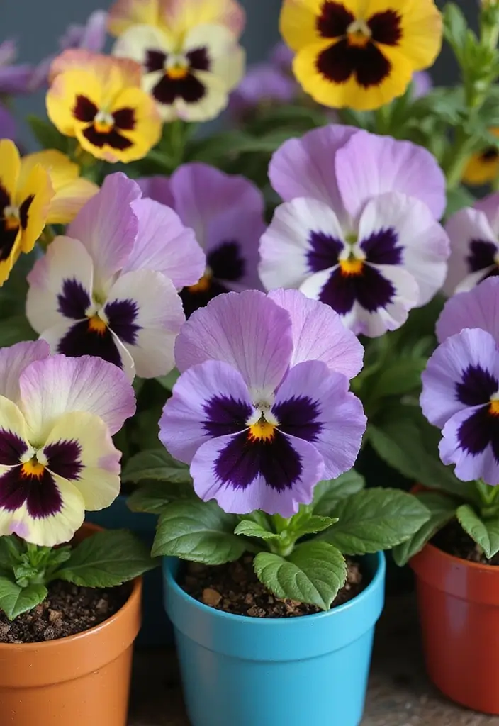 30 Container Gardening Flowers for Small Spaces - 3. Pansies