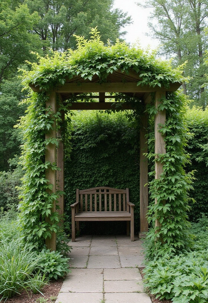 30 Creative Garden Design Ideas to Transform Your Outdoor Space - 13. Garden Arbors for an Elegant Touch