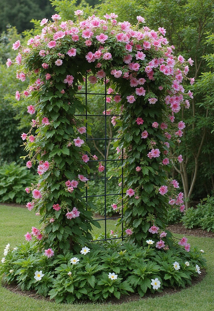 30 Creative Garden Design Ideas to Transform Your Outdoor Space - 25. Climbing Plants for Vertical Interest