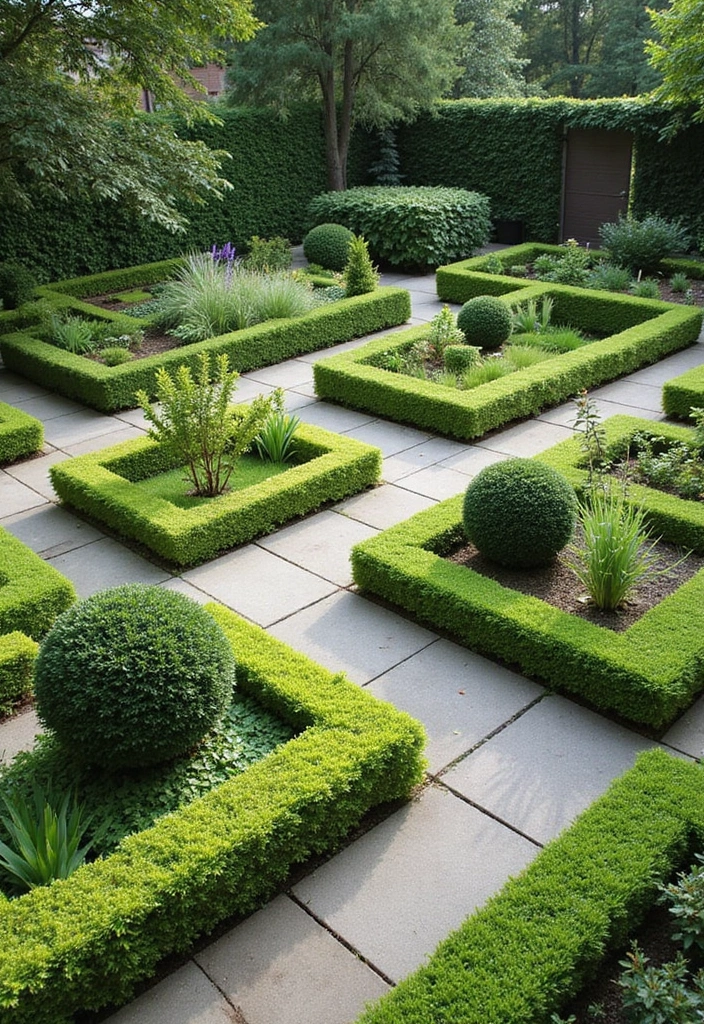 30 Creative Garden Design Ideas to Transform Your Outdoor Space - 29. Geometric Gardens for Modern Aesthetics