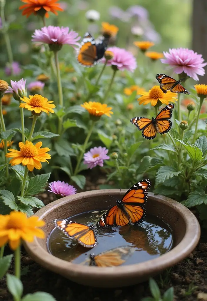 30 Delightful DIY Fairy Garden Ideas for Beginners and Beyond - 15. Butterfly-Friendly Fairy Garden