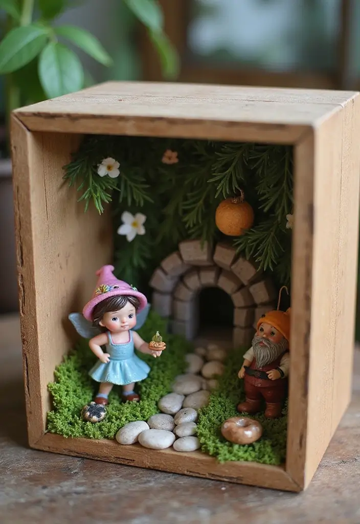 30 Delightful DIY Fairy Garden Ideas for Beginners and Beyond - 23. Fairy Garden Shadow Boxes