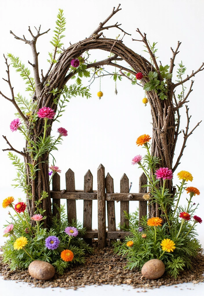 30 Delightful DIY Fairy Garden Ideas for Beginners and Beyond - 24. Magical Fairy Garden Fencing