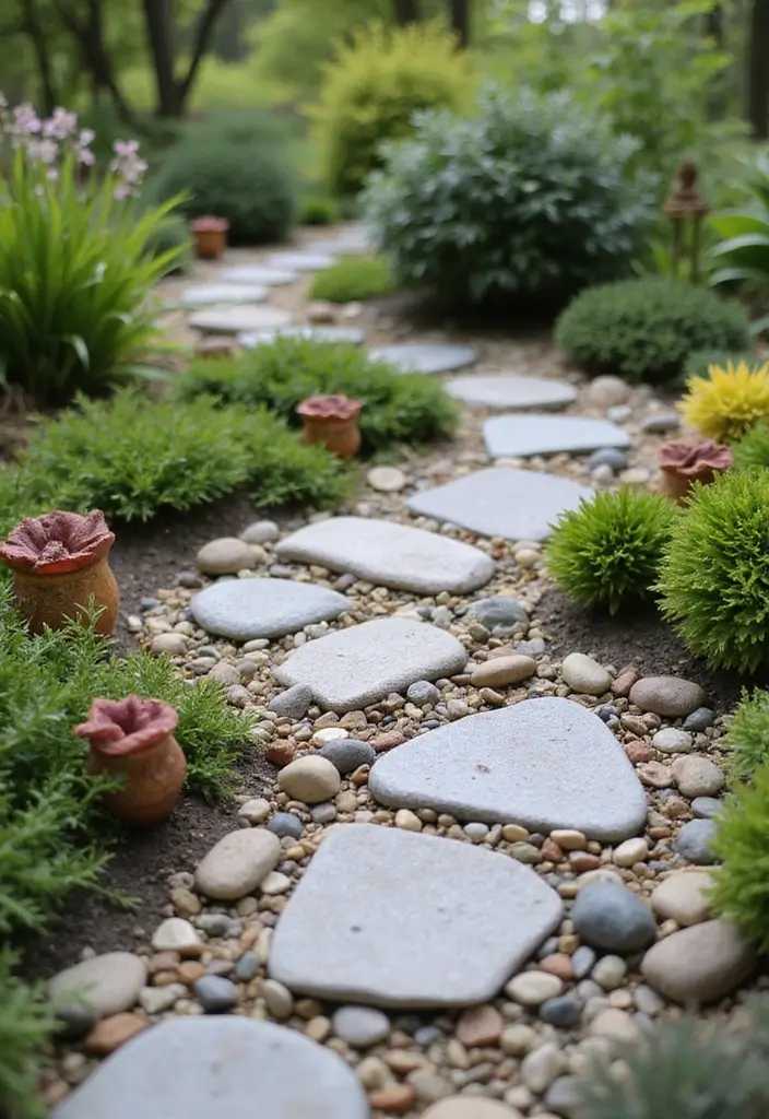 30 Delightful DIY Fairy Garden Ideas for Beginners and Beyond - 4. Enchanted Stone Pathway