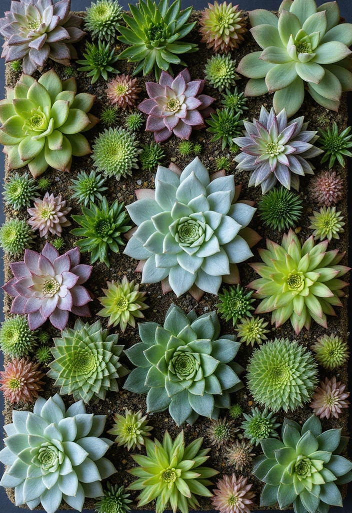 30 Embracing Natural Garden Design for Sustainable Beauty - 10. Vertical Succulent Gardens