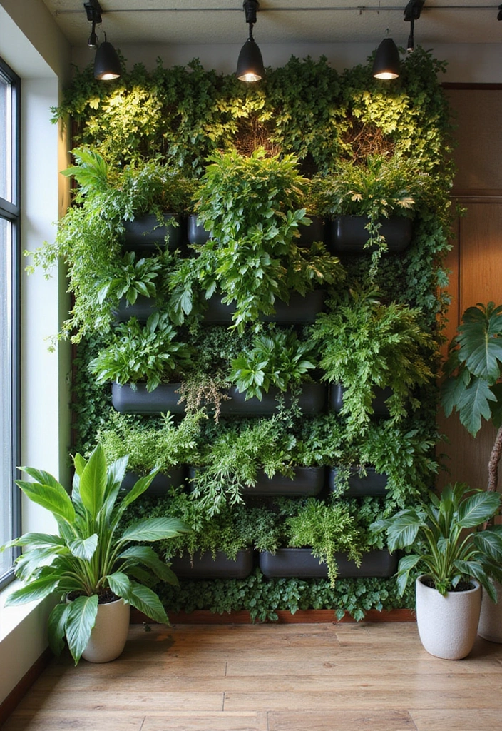 30 Embracing Natural Garden Design for Sustainable Beauty - 17. Indoor Vertical Gardens