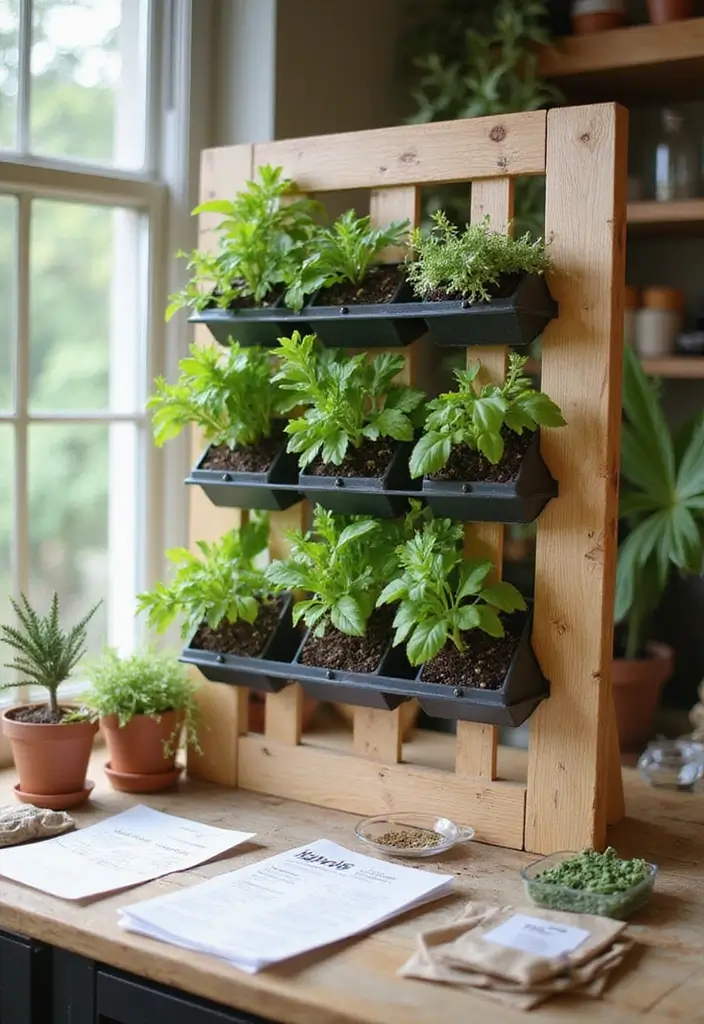 30 Embracing Natural Garden Design for Sustainable Beauty - 24. DIY Vertical Garden Kits