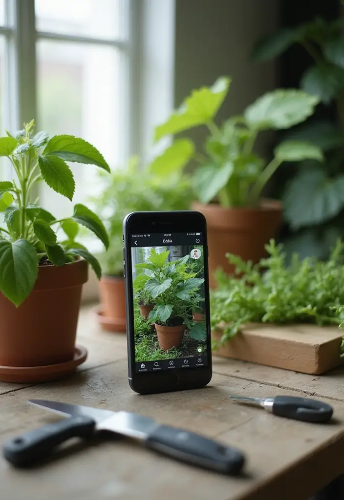 30 Embracing Natural Garden Design for Sustainable Beauty - 25. Using Vertical Gardening Apps