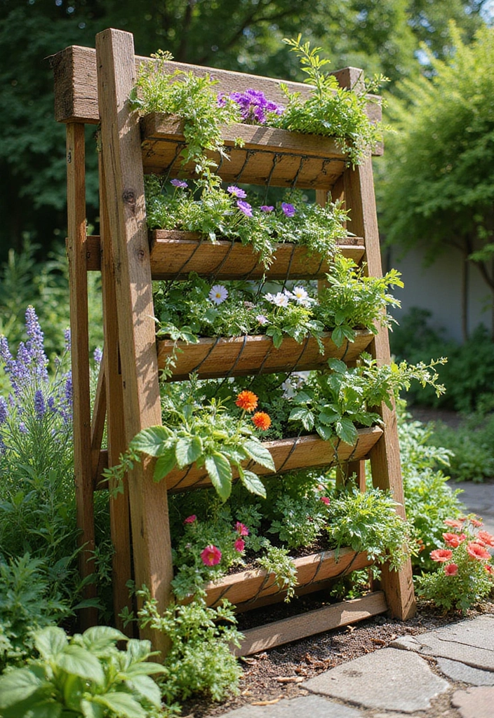 30 Embracing Natural Garden Design for Sustainable Beauty - 3. Vertical Garden Structures