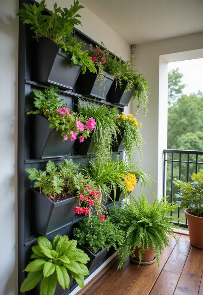 30 Embracing Natural Garden Design for Sustainable Beauty - 7. Modular Vertical Garden Systems