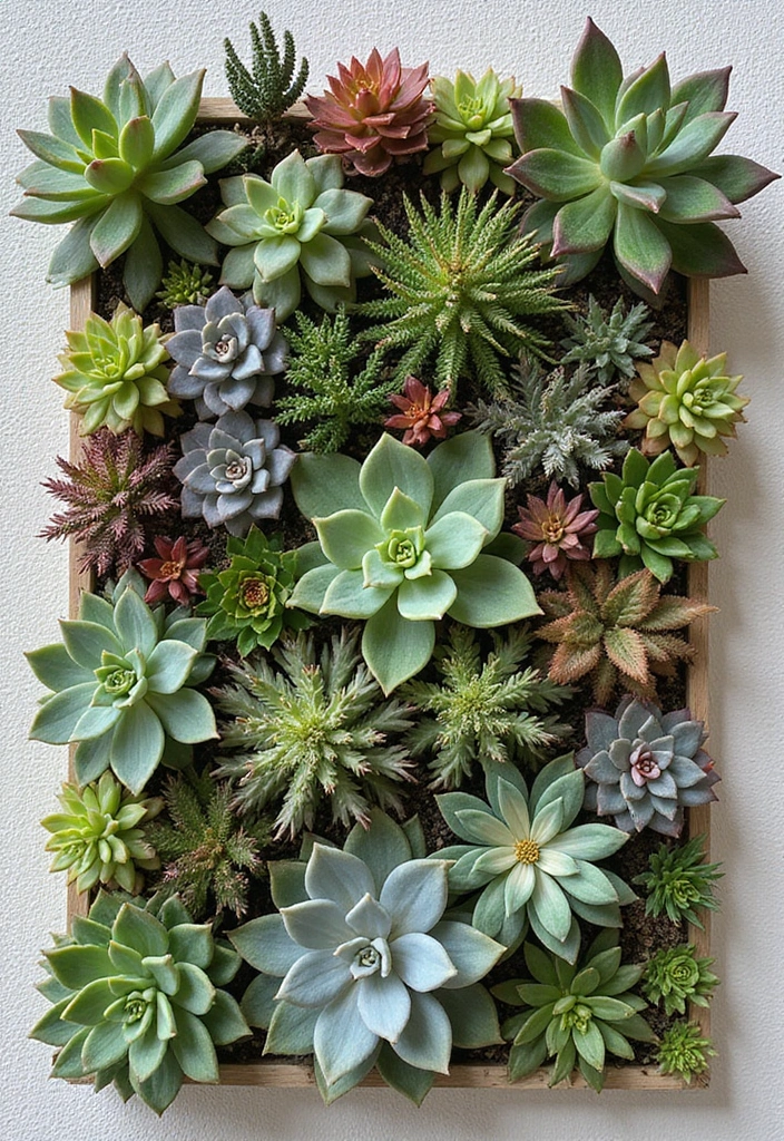 30 Grow a Garden Layout Plans for Every Space - 15. Succulent Vertical Gardens