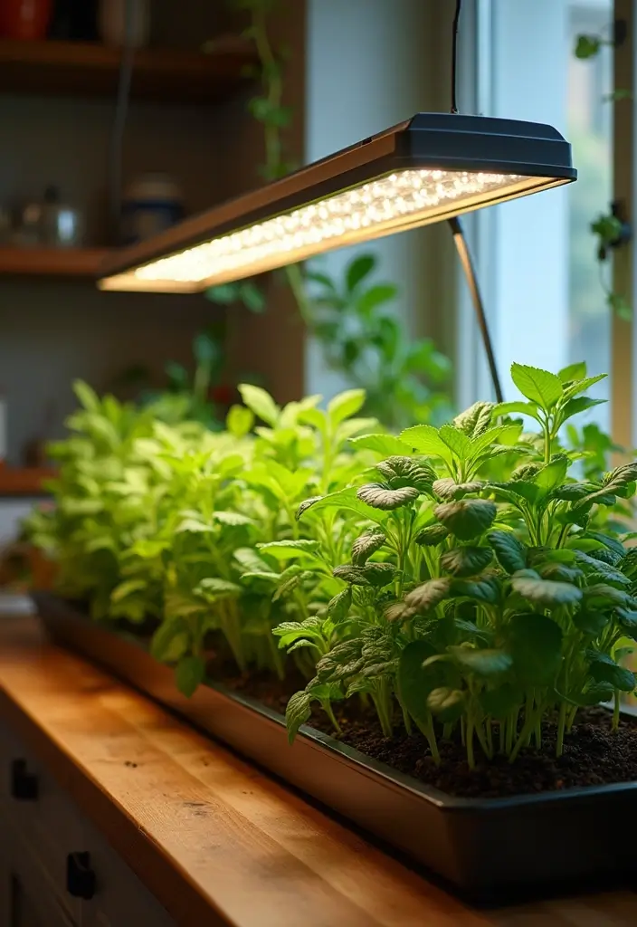 30 Grow a Garden Layout Plans for Every Space - 22. Indoor Vegetable Garden