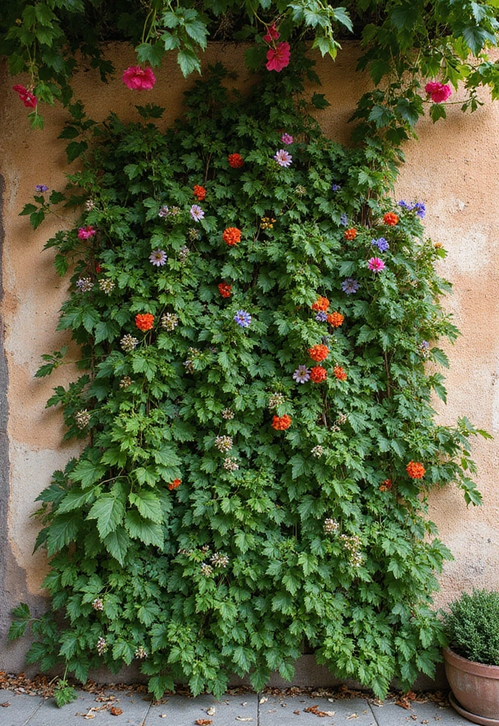 30 Mediterranean Garden Design Inspirations for Warm Climates - 12. Embracing Vertical Gardens
