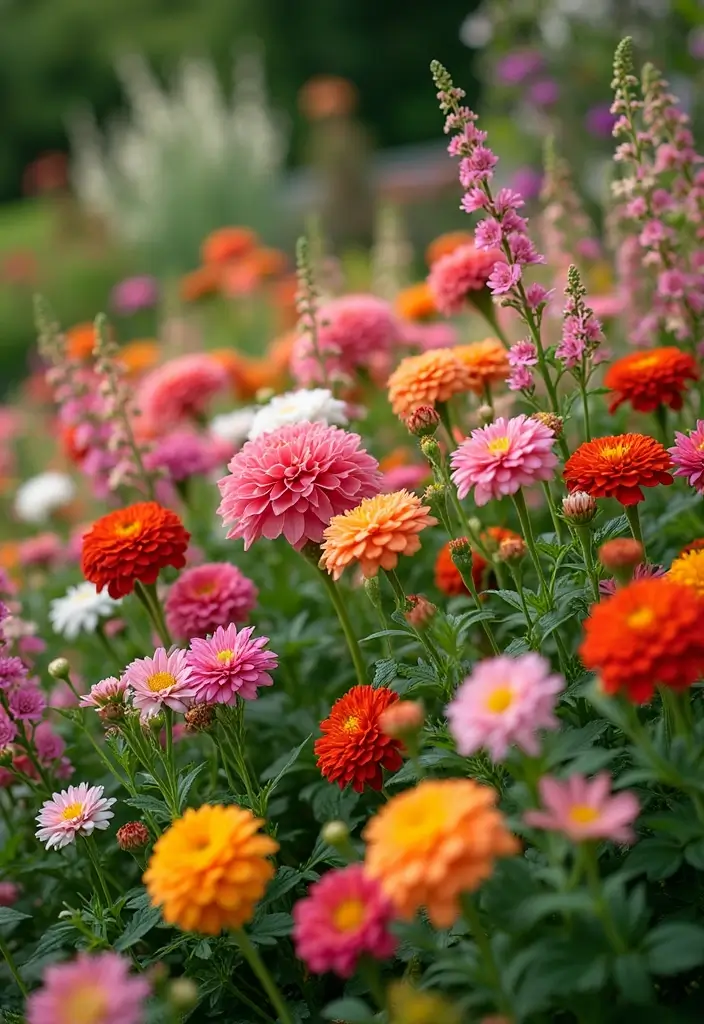 30 Mediterranean Garden Design Inspirations for Warm Climates - 15. Seasonal Color Rotation