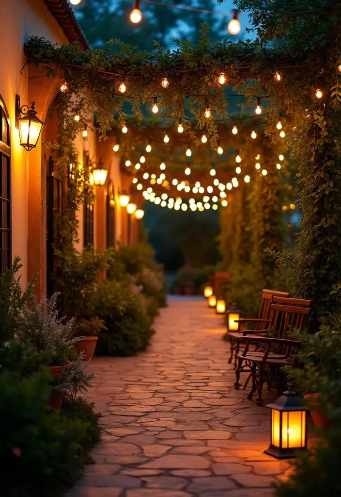 30 Mediterranean Garden Design Inspirations for Warm Climates - 18. Mediterranean Garden Lighting