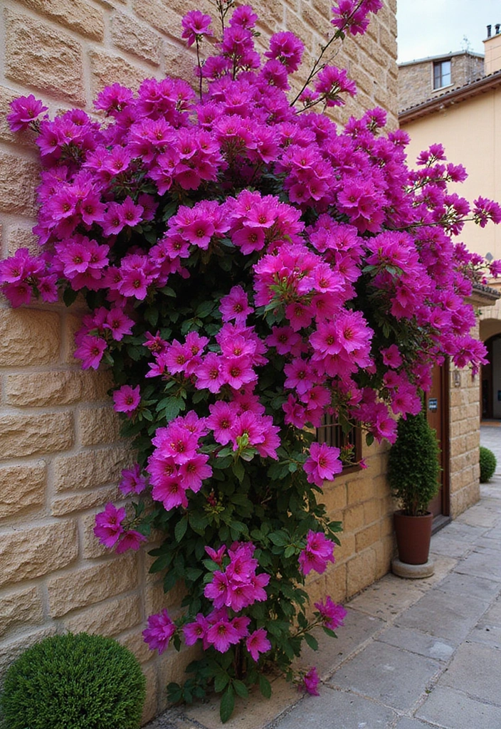 30 Mediterranean Garden Design Inspirations for Warm Climates - 2. Vibrant Bougainvillea