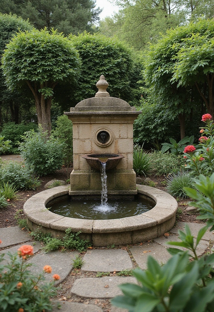 30 Mediterranean Garden Design Inspirations for Warm Climates - 6. Water Features for Serenity