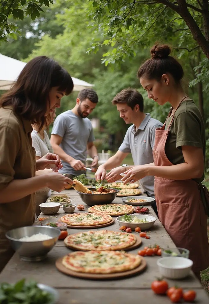 30 Unique Garden Party Ideas to Make Your Event Stand Out - 12. Interactive Cooking Stations