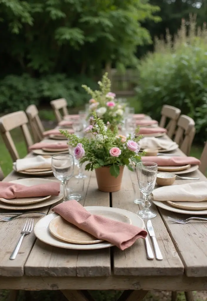 30 Unique Garden Party Ideas to Make Your Event Stand Out - 15. Natural Tableware