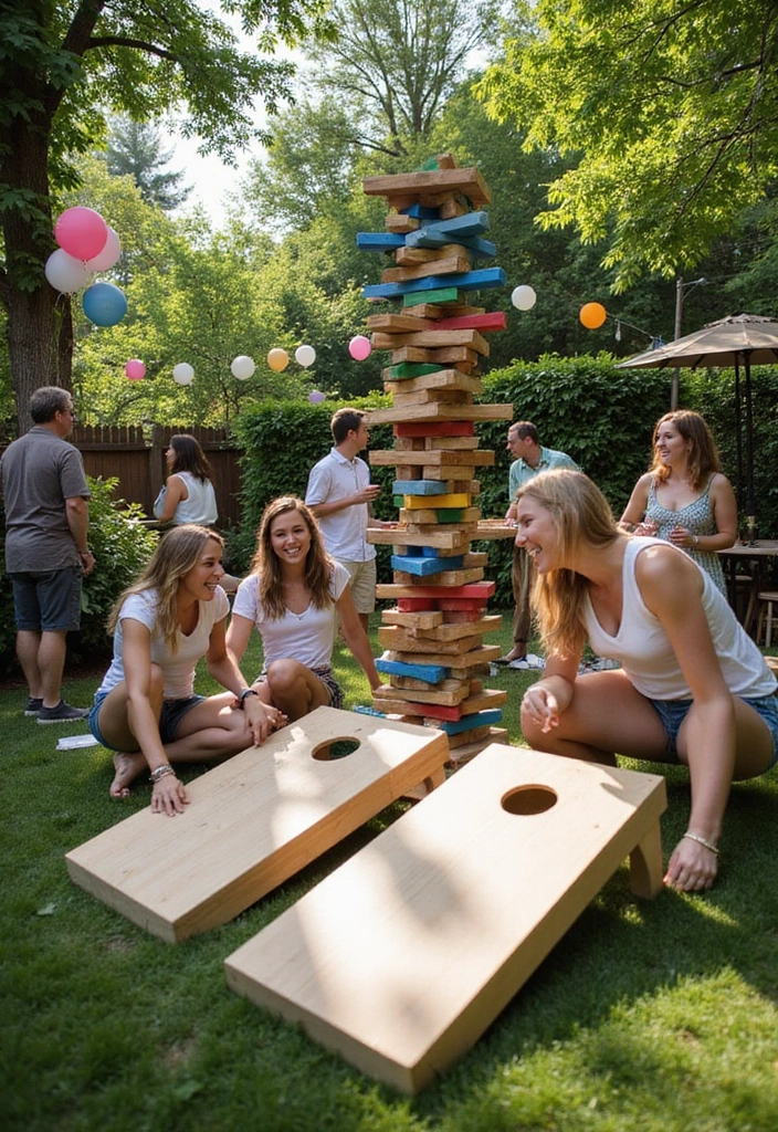 30 Unique Garden Party Ideas to Make Your Event Stand Out - 3. Garden Games Corner